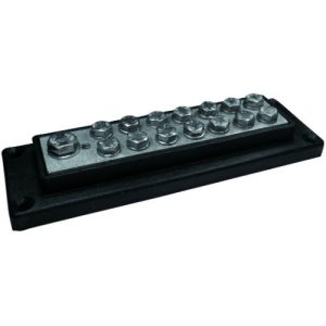 Skyllermarks Kopplingsplint, 1st M8 14st M6 Svart