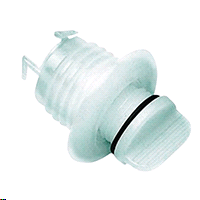 Dyvika nylon rund vit med hullingar